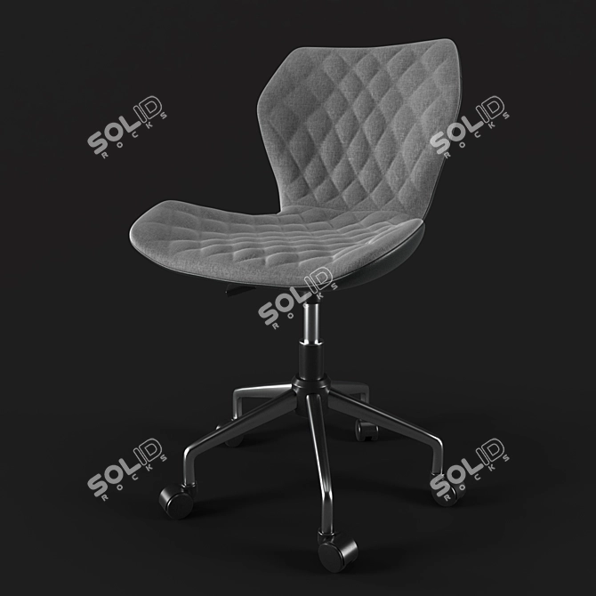 Modern Armless Office Chair 3D model image 2