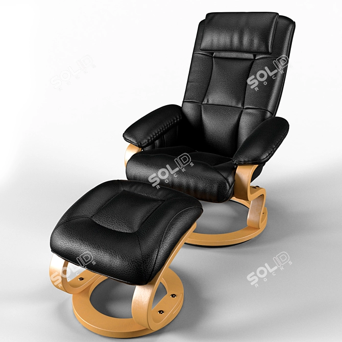 Contemporary Armchair No3 3D model image 1