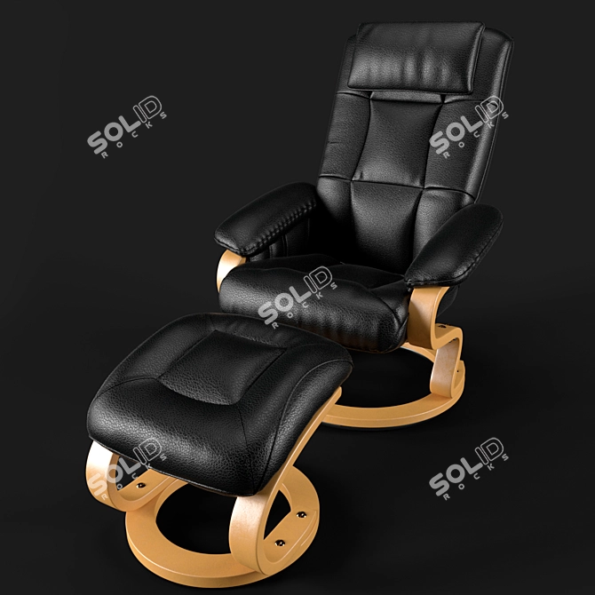 Contemporary Armchair No3 3D model image 3