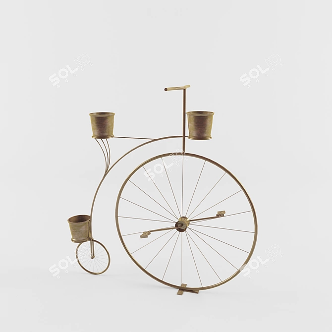 Vintage Garden Pot Bike 3D model image 1