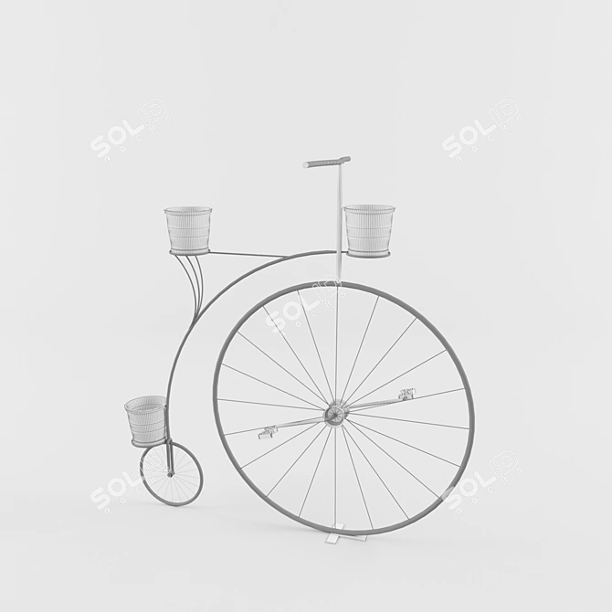 Vintage Garden Pot Bike 3D model image 2