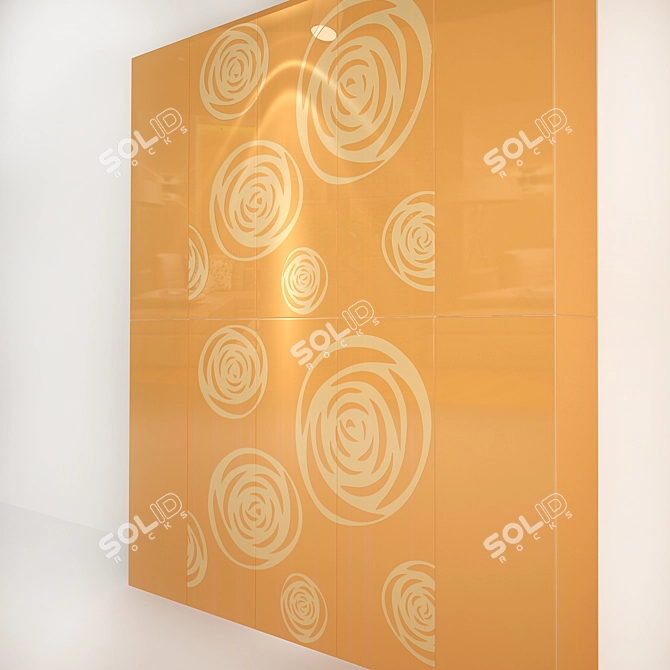 Sunset Bloom Tile: Intensity in 91.5x91.5 cm Size 3D model image 1