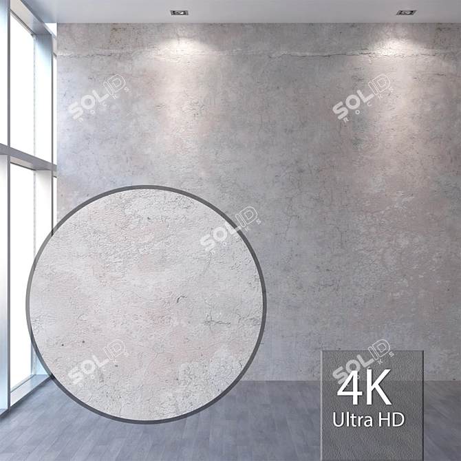 Seamless Plaster 4K Texture 3D model image 1