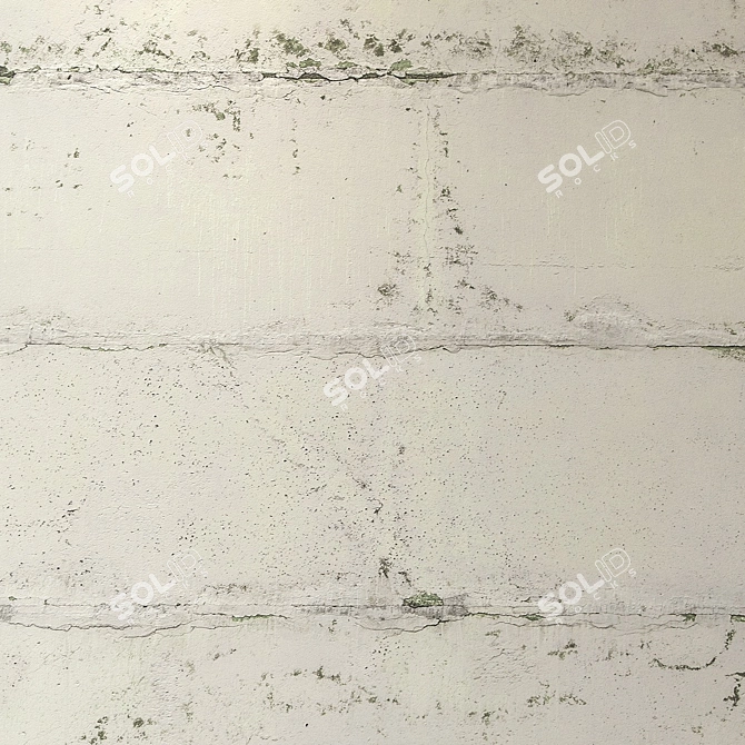 Seamless 4K Concrete Wall 3D model image 3