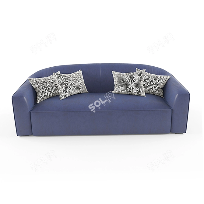 Contemporary Tufted Modern Sofa 3D model image 3