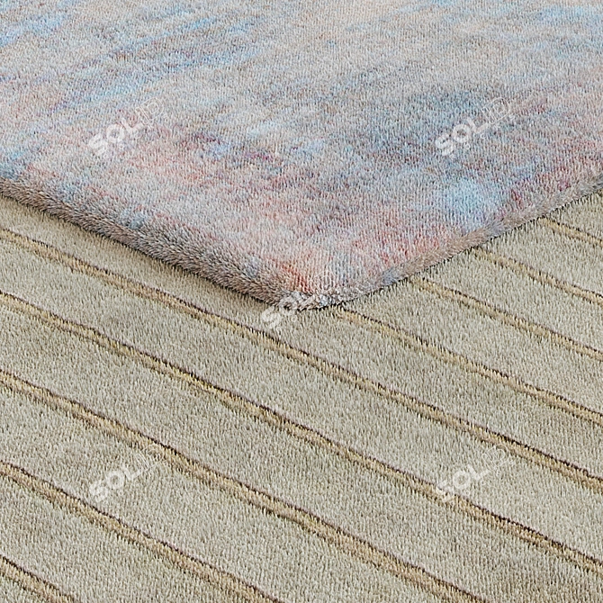 Luxury Faux Fur Accent Rug 3D model image 3