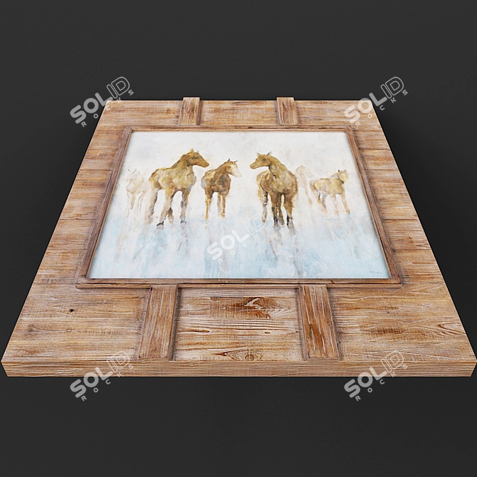 Rustic Barn Art Sculpture 3D model image 3