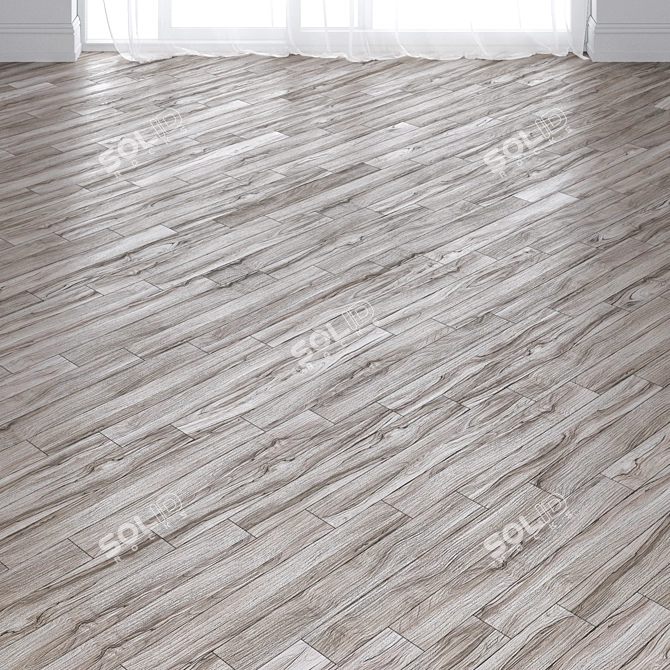 Gray Walnut Parquet: Deck, Chevron & Herringbone 3D model image 3