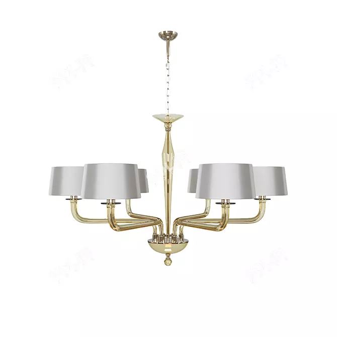 Czarina Gold Chandelier 3D model image 1