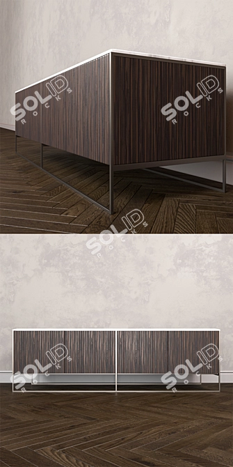 Modern Bronze Curbstones by Minotti 3D model image 2