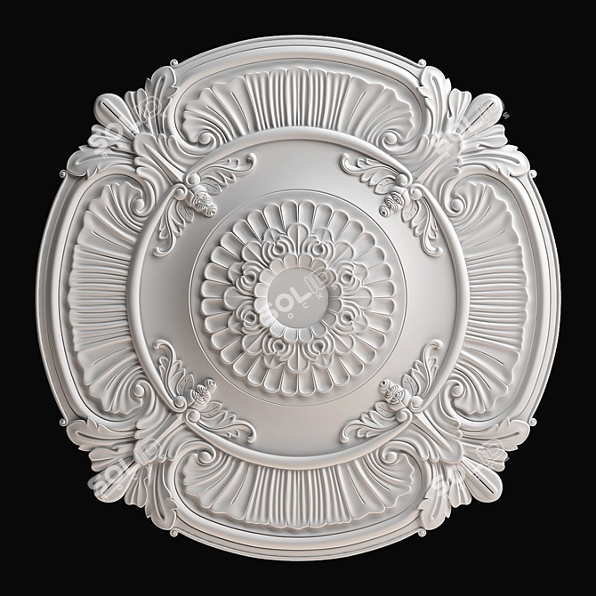 Gaudi R4007 Ceiling Roses - Elegant Home Decor 3D model image 1
