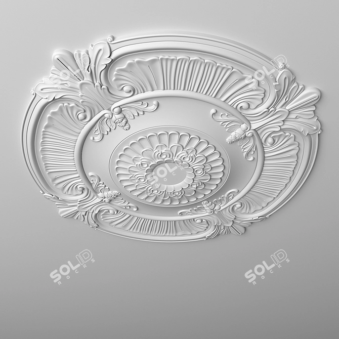 Gaudi R4007 Ceiling Roses - Elegant Home Decor 3D model image 2
