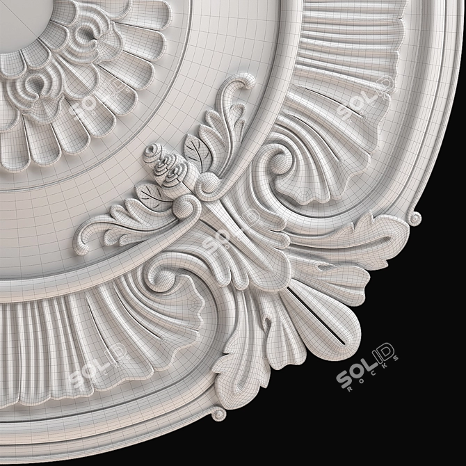 Gaudi R4007 Ceiling Roses - Elegant Home Decor 3D model image 3