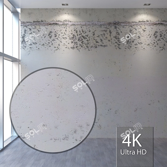 4K Seamless Plaster Texture 3D model image 1