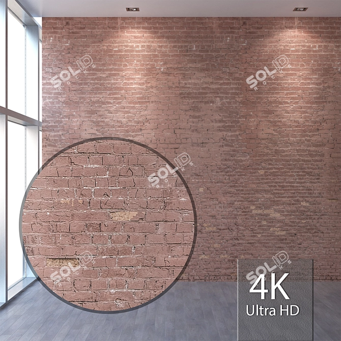 Title: Seamless 4K Brick Texture 3D model image 1