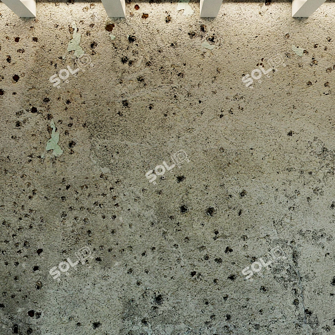 Vintage Concrete Wall Texture 3D model image 2