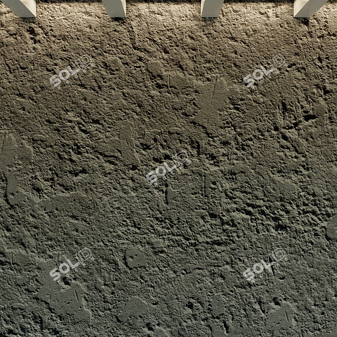 Title: Aged Plaster. Vintage Wall. 3D Texture. 3D model image 2