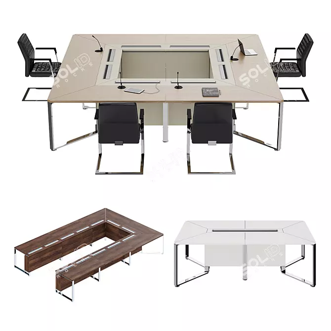 Sleek I-Meet Tables 3D model image 1