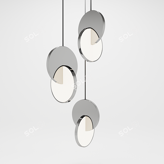 Eclipse Chandelier: Elegant Lighting Masterpiece 3D model image 1