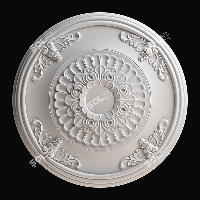 Gaudi R4006 Decorative Ceiling Rosette 3D model image 1