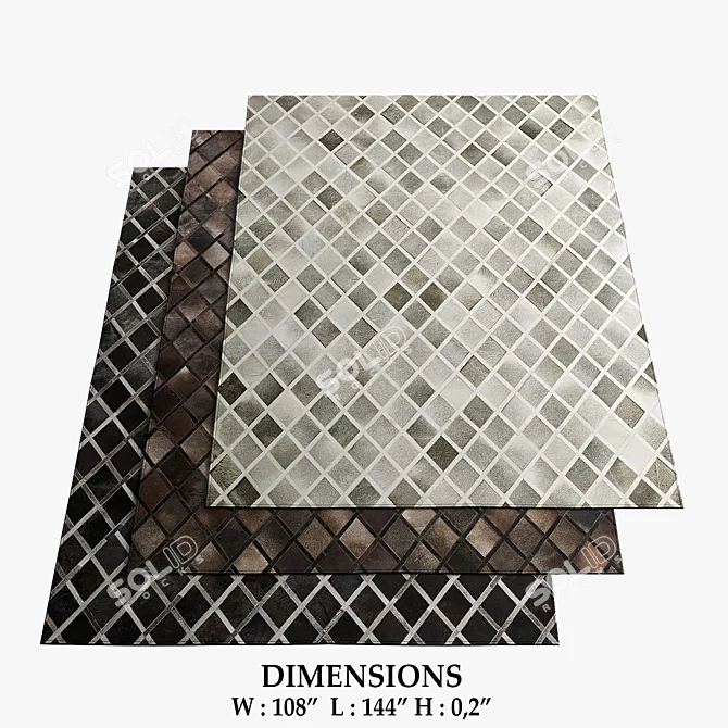 Luxury Restoration Hardware Rugs 3D model image 1