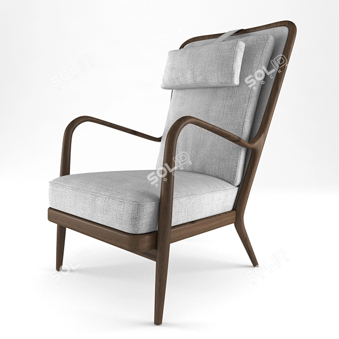 Sleek Agave Mesh Armchairs 3D model image 1