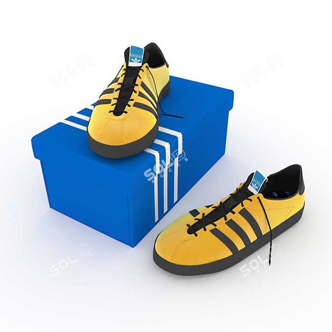 adidas Jamaica Shoes: Iconic Style for Every Step 3D model image 1