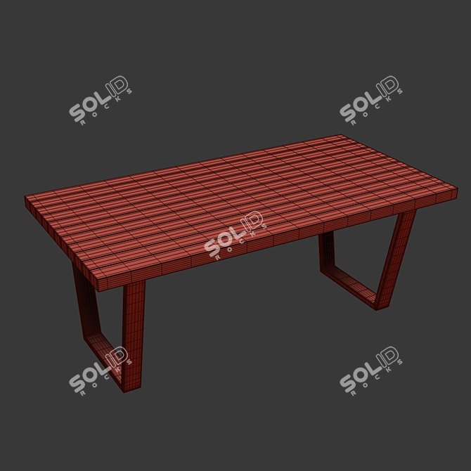 Gloria & Calia Modern Dining Set 3D model image 3