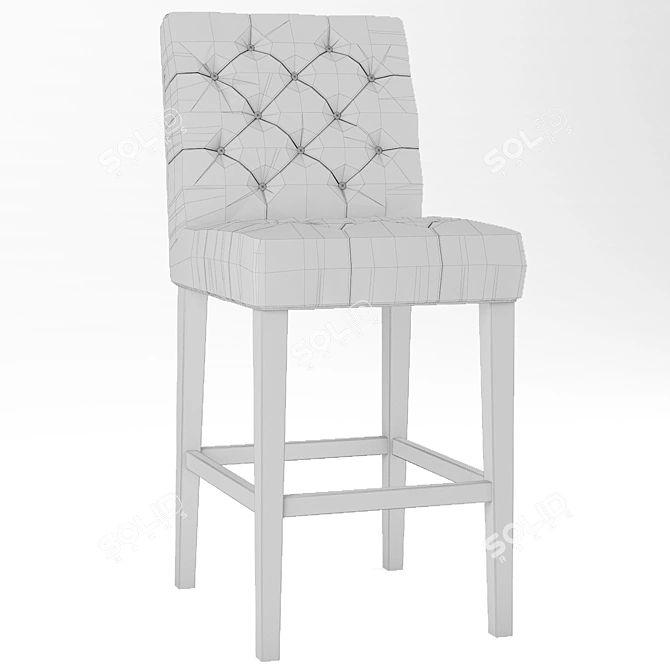 Elegant Bennett Fabric Barstool 3D model image 2