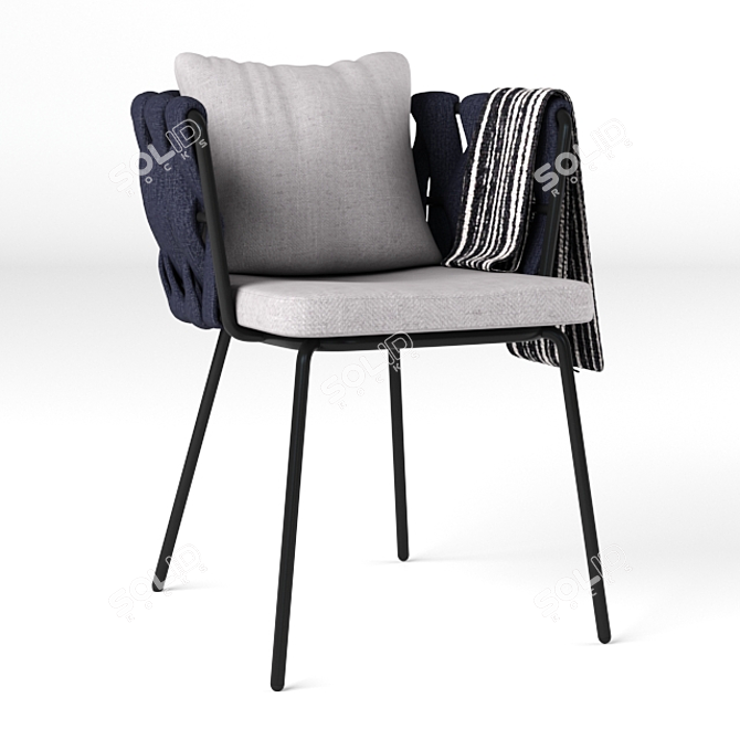 Elegant Tosca Armchair by Monica Armani 3D model image 1