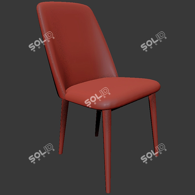 Tintori Mid Century Modern Dining Chair 3D model image 2