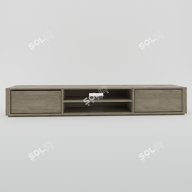 Sleek Media Unit for Modern Interiors 3D model image 1