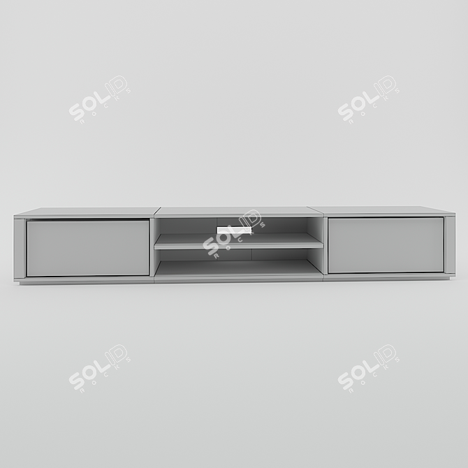 Sleek Media Unit for Modern Interiors 3D model image 2