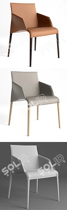 Seattle Armchair: Elegant Comfort 3D model image 3