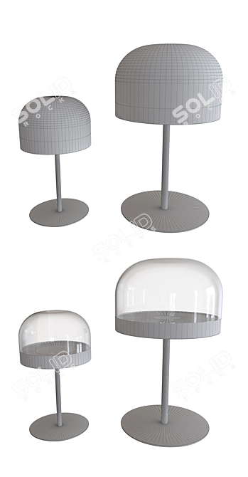 Equatore: Contemporary Glass Lamp 3D model image 2