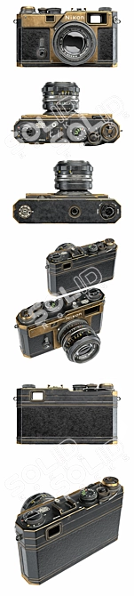 Title: Nikon S3 Vintage Film Camera 3D model image 2