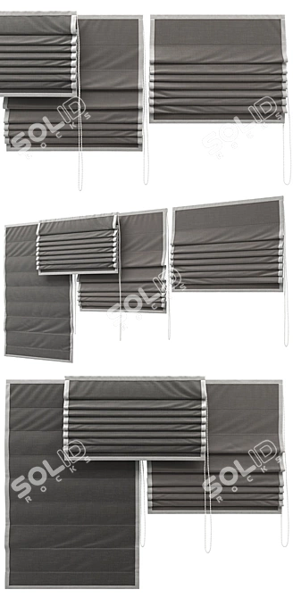  Versatile Roman Blind in Multiple Materials 3D model image 2