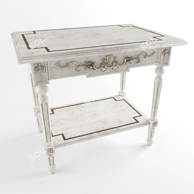 Antique Empire Style Table 3D model image 1