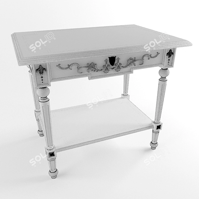 Antique Empire Style Table 3D model image 3