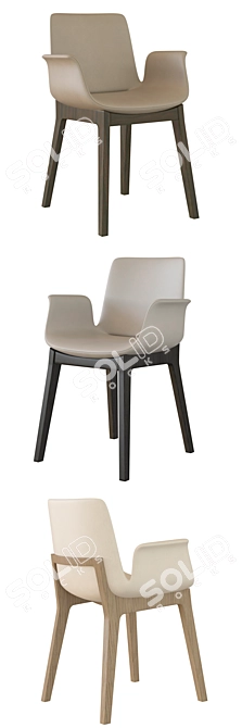 Ventura Armrest Chair: Stylish & Comfortable 3D model image 2