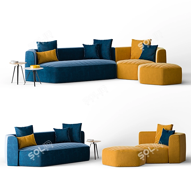 Bonaldo Panorama: Luxurious and Spacious Sofa 3D model image 1