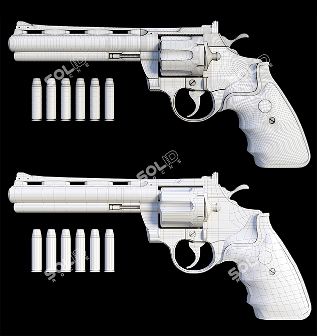 Versatile Revolver Case: Colt Python 3D model image 2