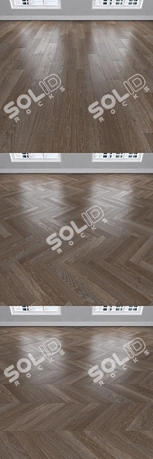 Oak Lava Parquet: Herringbone, Linear, Chevron 3D model image 2