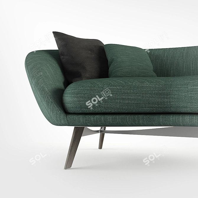 Elegant Minotti Russell Sofa 3D model image 2