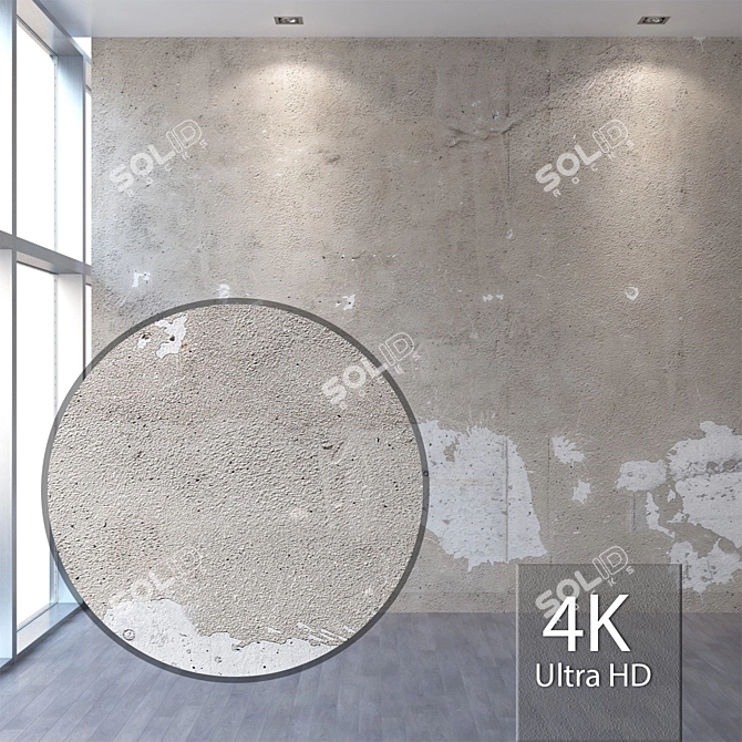 Seamless 4K Plaster Texture 3D model image 1