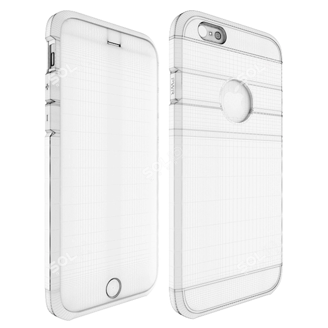 Fliku X-Type: Stylish Protection for Apple iPhone 6 3D model image 3