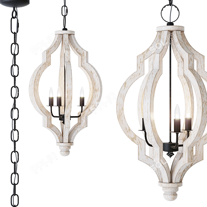 Vintage Charm Pendant Light 3D model image 1