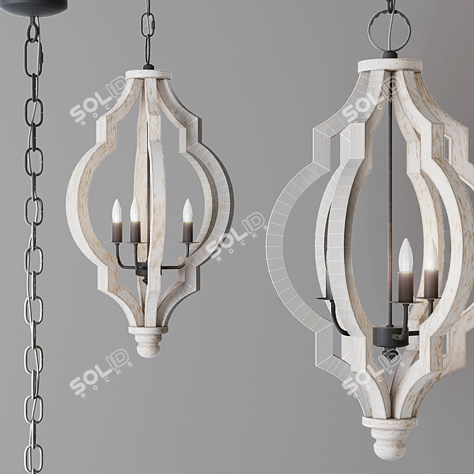 Vintage Charm Pendant Light 3D model image 2