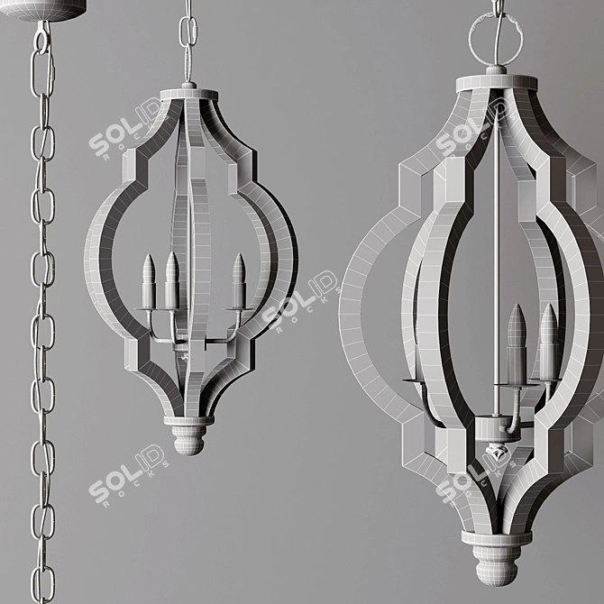 Vintage Charm Pendant Light 3D model image 3