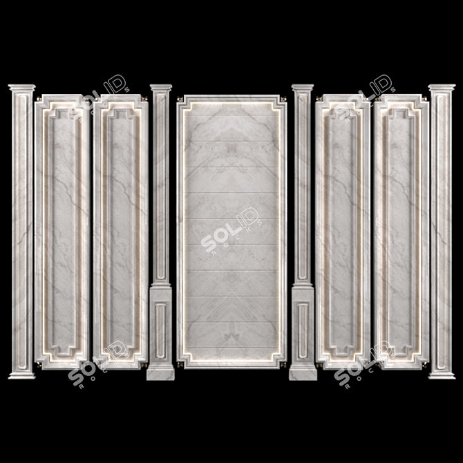 Victorian Covelight Panels 3D model image 1